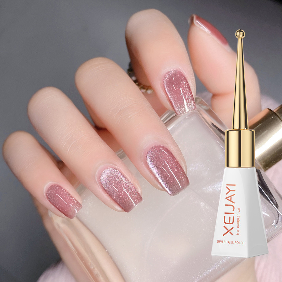 1pc 10ml Olho De Gato Magnético Gel Polonês Holográfico Rosa Unha Verniz Para DIY Arte Do Prego-Sem Vara Magnética Inclu