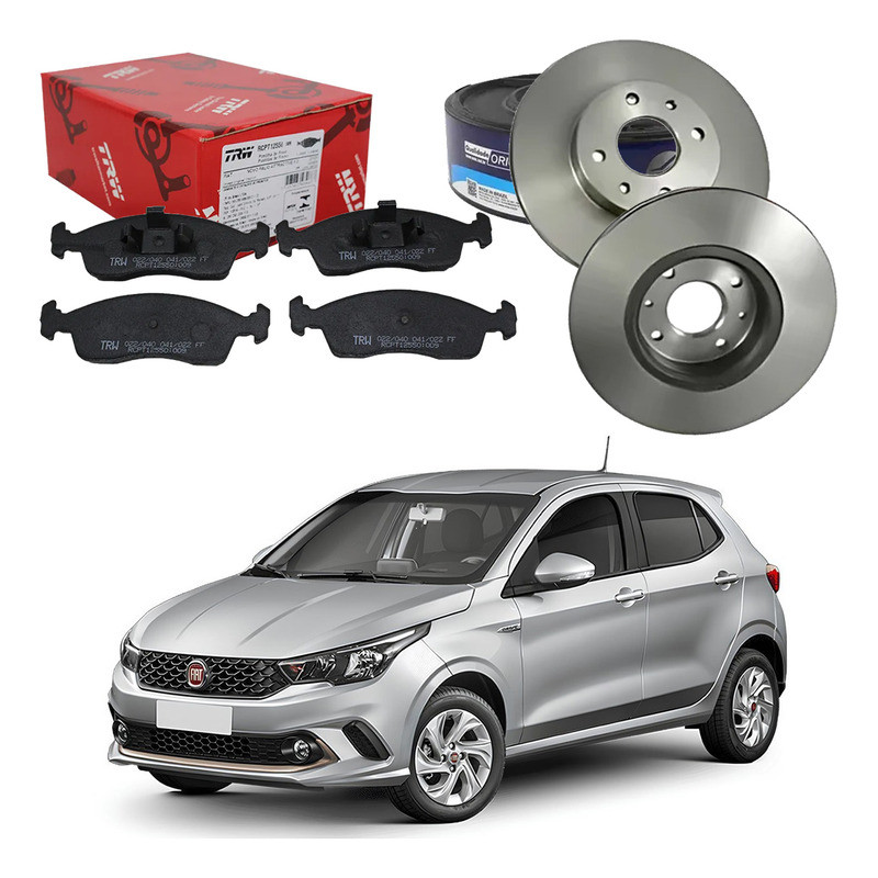 Kit Disco Pastilha Freio Fiat Argo 1.0 2018 A 2021 em Oferta na Shopee