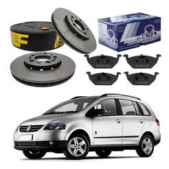 Kit Disco Pastilha Freio Dianteiro Spacefox 1.6 2006 A 2010