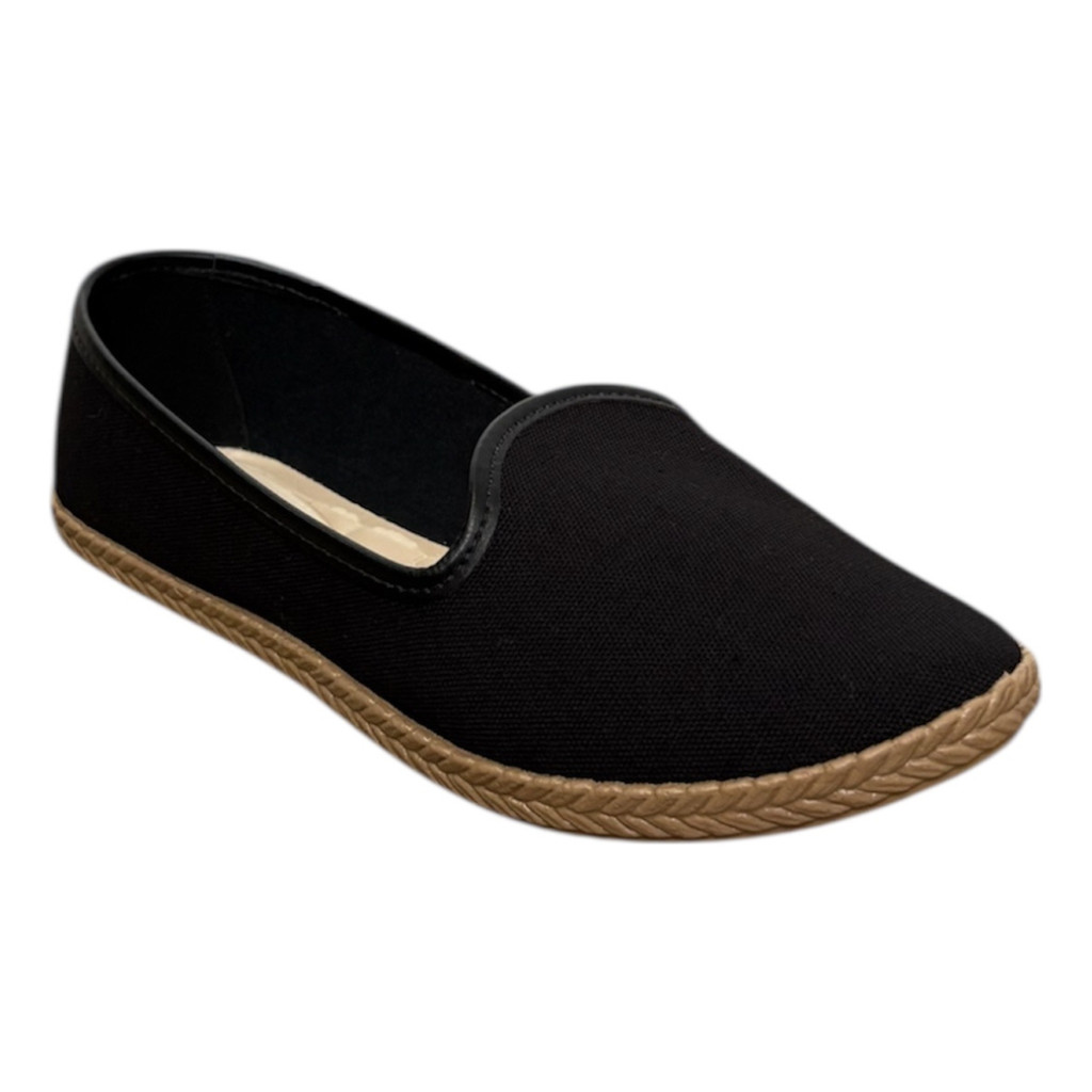 Sapatilha Feminina Moleca Slip On Confortável Casual Leve Alpargata Lona Trança Lateral