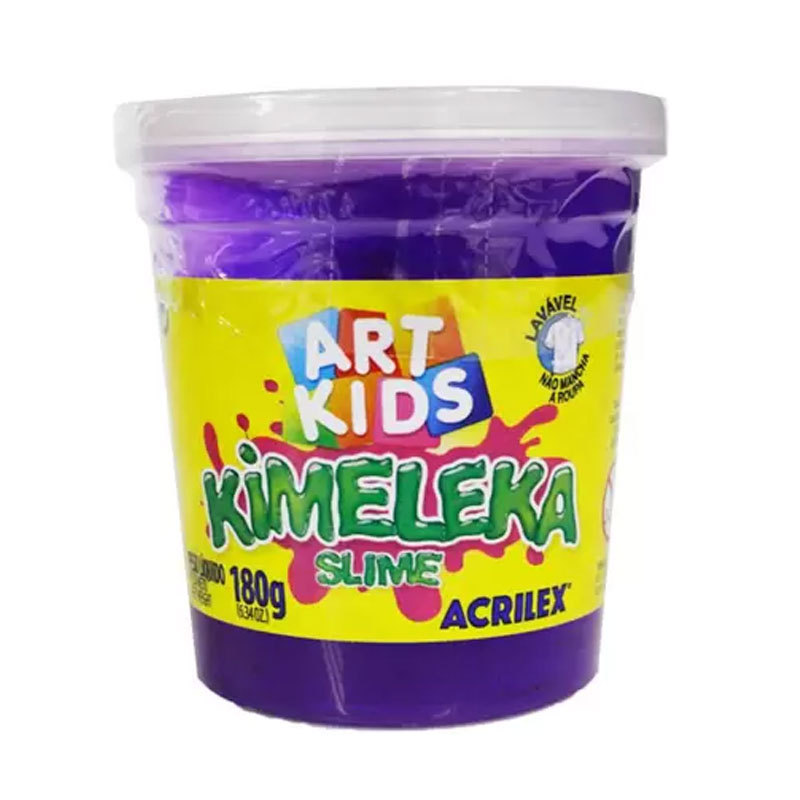 Kimeleka Slime Art Kids 180g Violeta 516 Acrilex em Oferta na Shopee