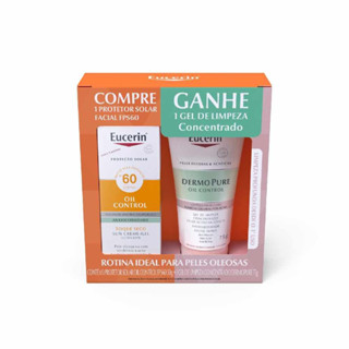 Kit Eucerin Protetor Solar Facial Oil Control Fps60 52g + Gel De Limpeza Dermopure 75ml em Oferta na Shopee