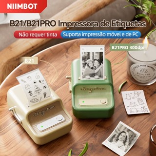 Niimbot B21/B1/B21Pro Impressora Portátil de Etiquetas Bluetooth Térmica Criadora de Etiquetas Adesivas Sem Tinta em Oferta na Shopee