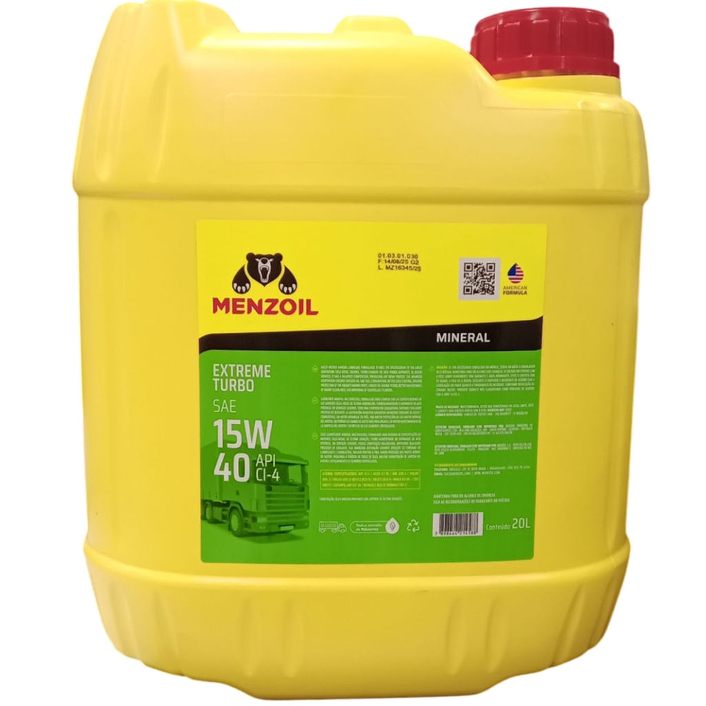 Óleo Mineral Para Motor Extreme Turbo 15W40 - 20L em Oferta na Shopee