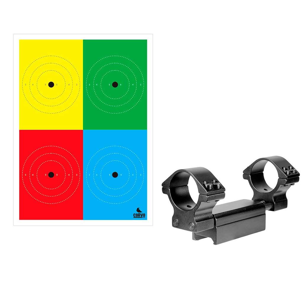 10 Alvos de Percepção 4 cores Mais Mount Único de Absorção de impacto para lunetas 11mm