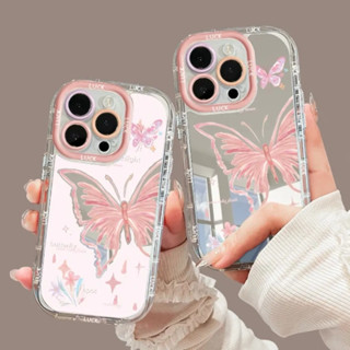 Fantasia Borboleta Flor Espelho Caso De Telefone Para iPhone 17 16E 15 14 13 12 11 Pro Max Plus XR XS Capa em Oferta na Shopee