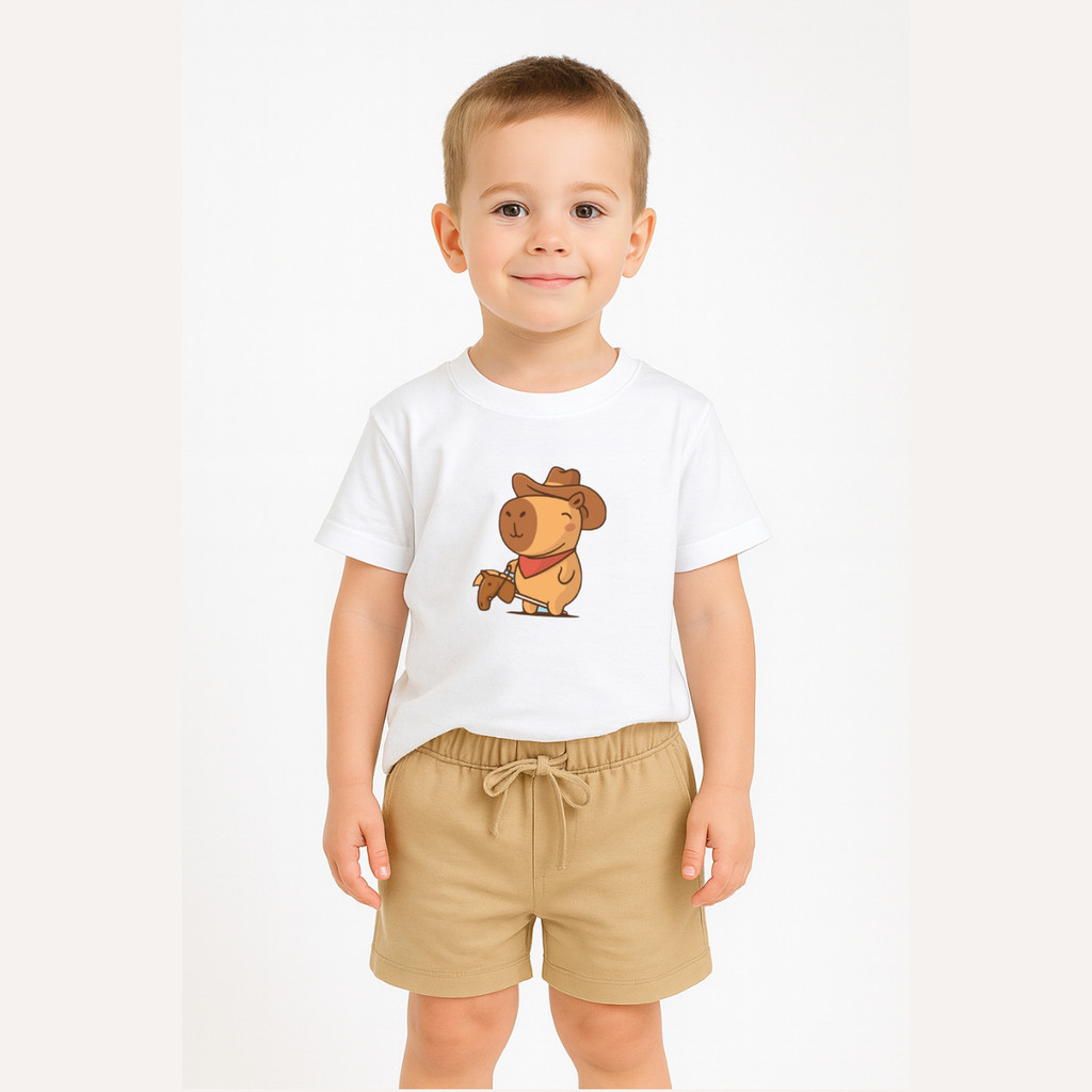 Conjunto Infantil Masculino Capivara Short + Camiseta Menino