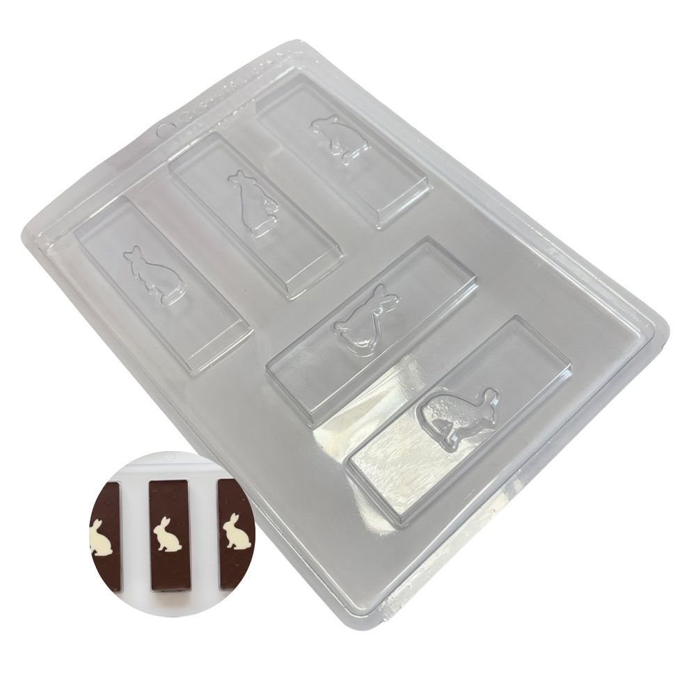 Forma de Acetato Simples - Tablete Coelhinho de Páscoa - Ref.5043 - 1 unidade - Crystal Forming - Rizzo em Oferta na Shopee