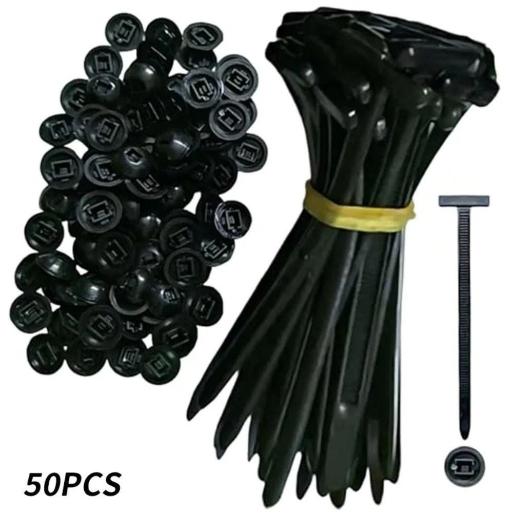 50/100 Unidades De Fivela Cabo Universal De Nylon Reforçado Laços De Travamento Presilha Automotiva Autotravante 99P — imagem 2 de 2