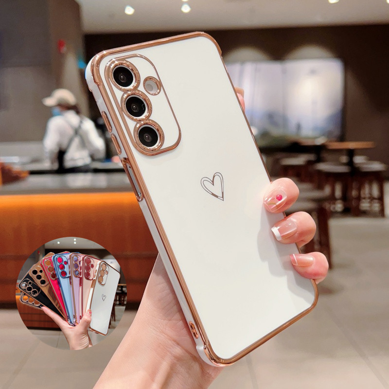Chapeamento Amor Coração Caso Para Samsung Galaxy A57 A37 A56 A36 A27 A26 A25 A24 A17 A16 A15 A14 A55 A35 Telefone Capa