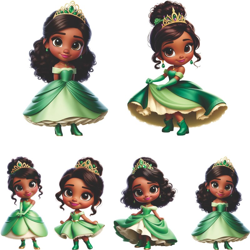 KIT DE DISPLAY EM MDF PRINCESA TIANA CUTE IA JE DISPLAY