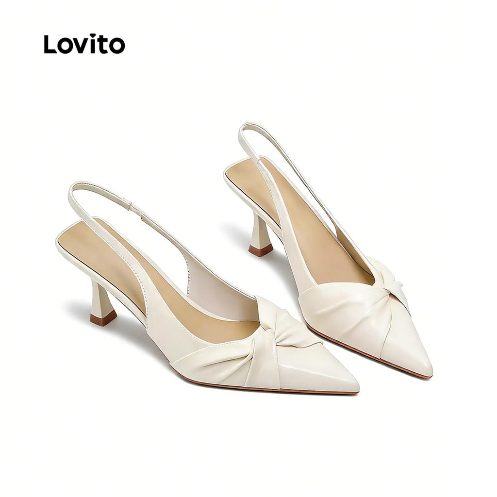 Lovito Sapatos De Salto Alto Elegantes Com Nó Para Casamento E Uso Diário LFA109111 em Oferta na Shopee