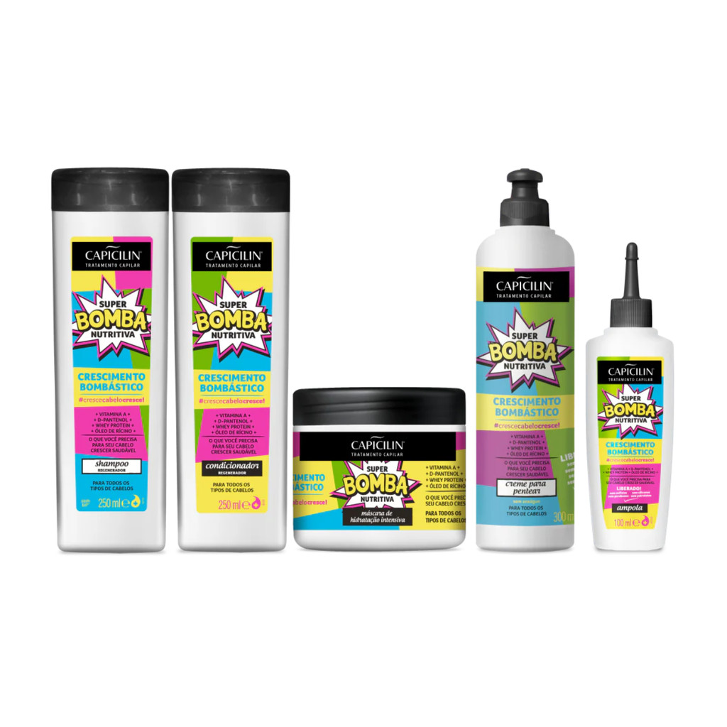 Kit Completo Super Bomba Nutritiva Crescimento Capicilin