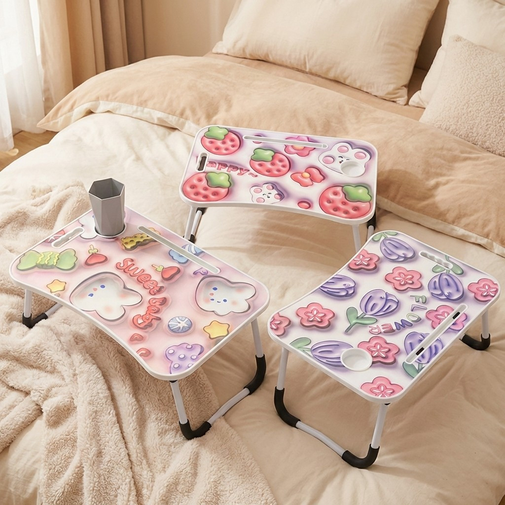 Mesa Notebook Cama Home Office Portátil Apoio Suporte Dobrável Multiuso Computador em Oferta na Shopee