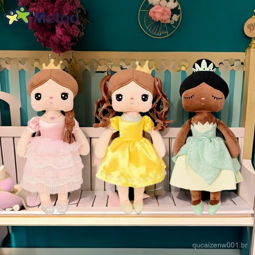 Metoo Boneca Angela Original de 36 cm, Brinquedo de Pelúcia Princesa de Conto de Fadas, Princesa Jasmim, Brinquedo Educa
