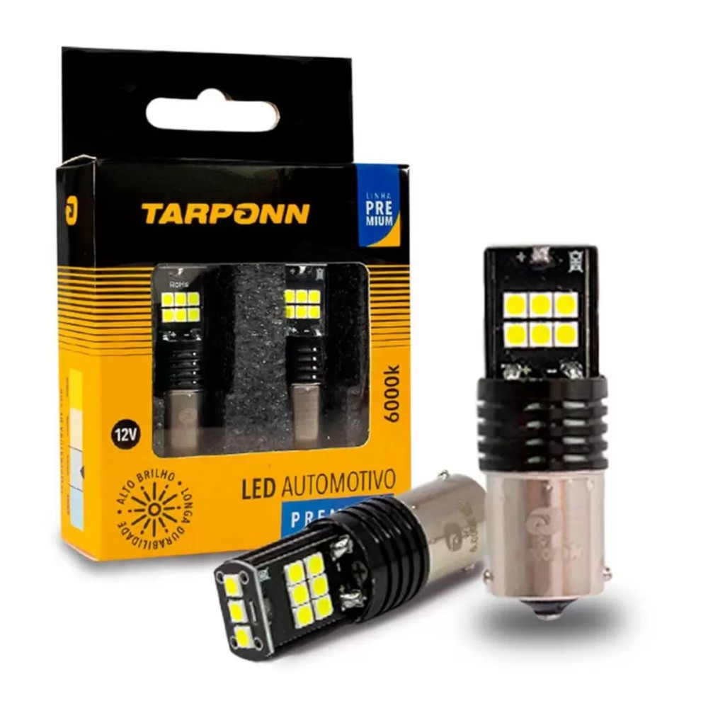 Lampada LED 1157 BA15D Canbus Premium 2 Polos 12V 6000K Tarponn TP-5064 em Oferta na Shopee