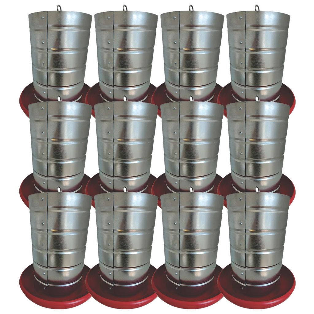 Kit 10 Comedouros Tubulares 20kg Frango Aves Galinha Faisão Prato Anti Desperdicio em Oferta na Shopee