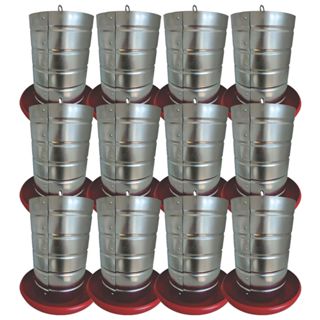 Kit 10 Comedouros Tubulares 20kg Frango Aves Galinha Faisão Prato Anti Desperdicio em Oferta na Shopee