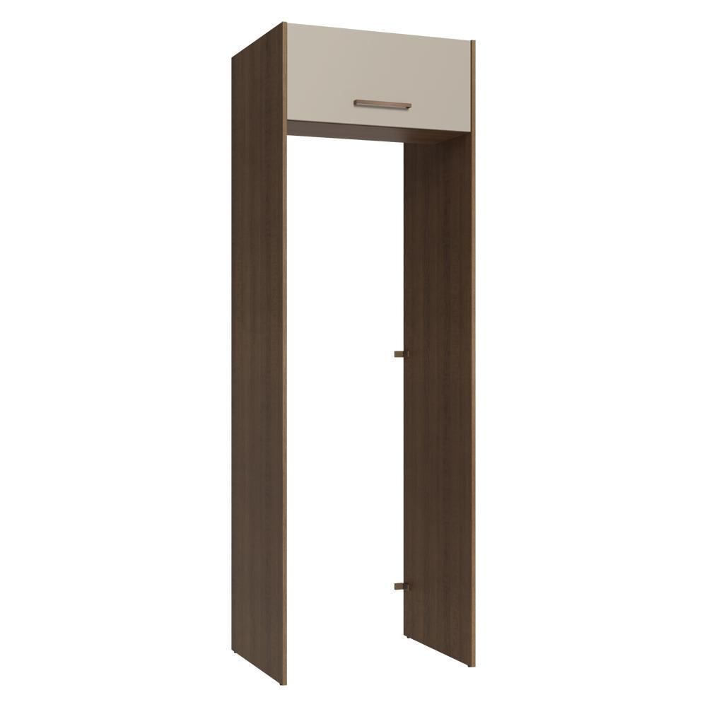 Porta-Geladeira 73 cm 1 Porta Basculante Rustic/Crema Agata Madesa