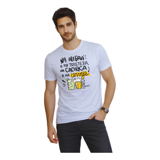 Camiseta Basica Carnaval Na Alegria E Na Cachaça Verão 756