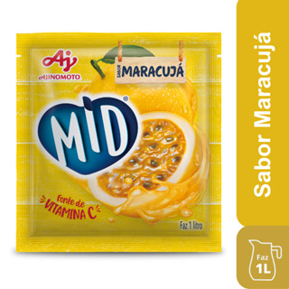 Kit Refresco em Pó MID® Sabor Maracujá Com 5 Unidades de 20g em Oferta na Shopee