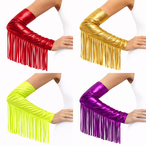 Manga com Franja Brilhante Acessório de Braço Carnaval