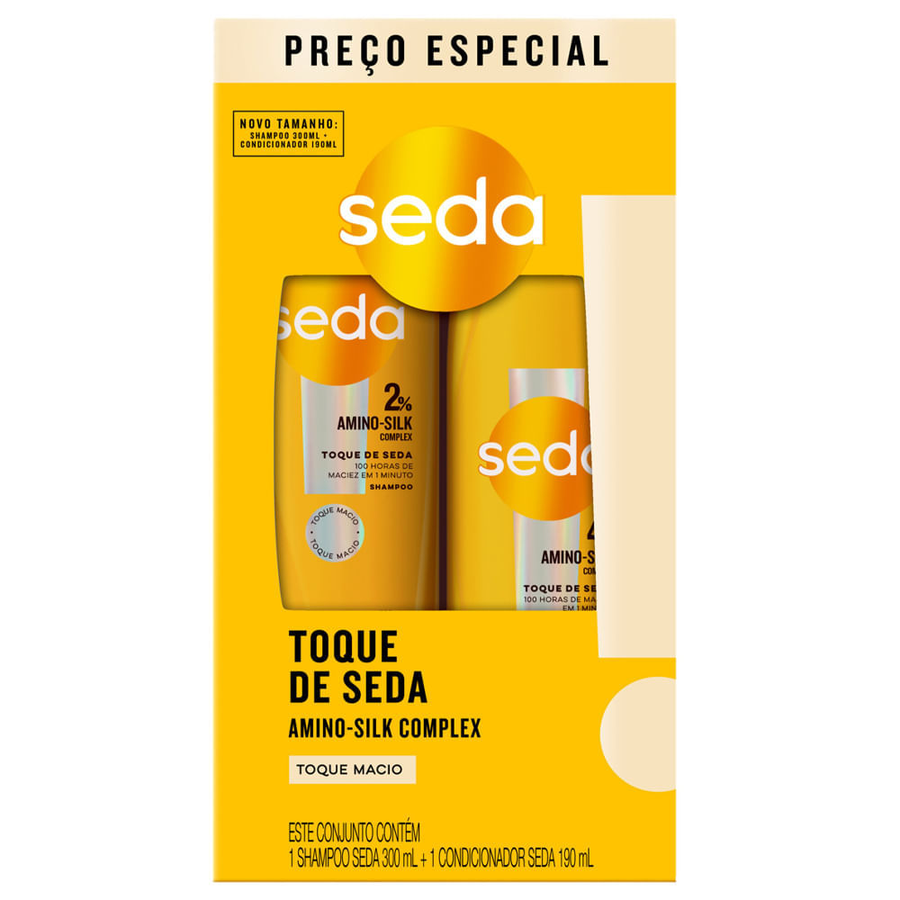 Kit Seda Amino-Silk Complex Toque De Seda Shampoo 300ml + Condicionador 190ml em Oferta na Shopee