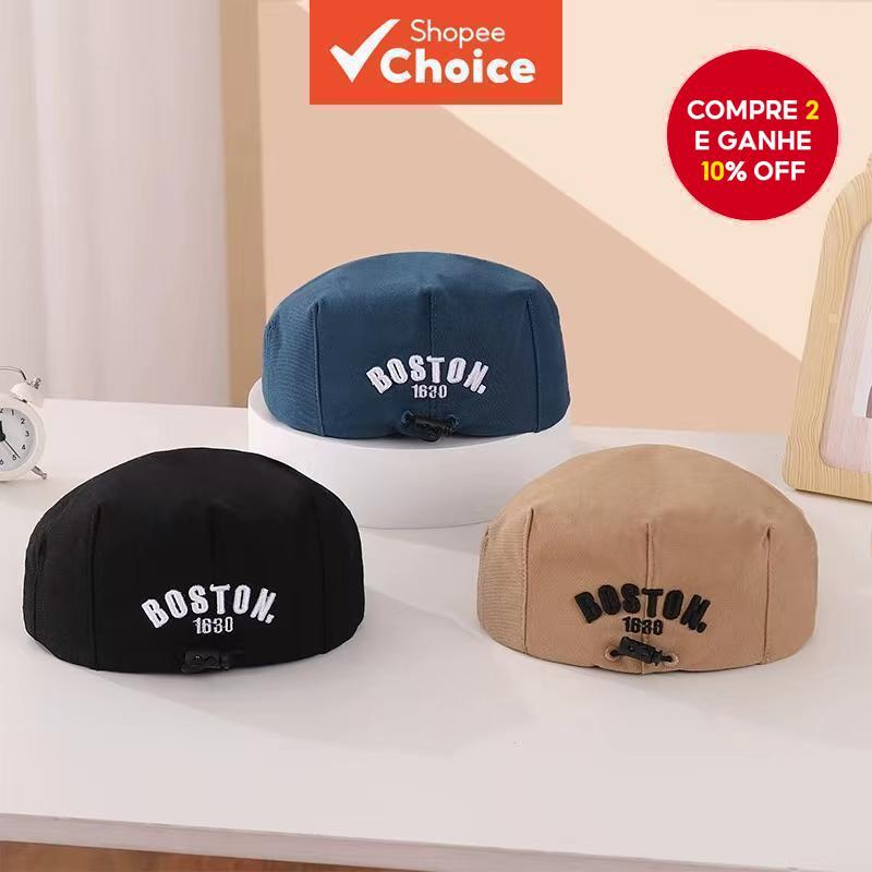 Béret de Algodão Respirável para Bebês com Letras Bordadas Fofas - Chapéu macio para bebês recém-nascidos, ideal para