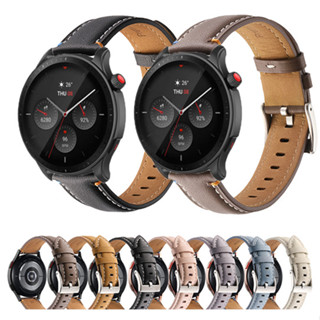 Pulseira De Couro De 20 Mm 22 Para Huami Amazfit GTR Mini GTR3 GTR4 Pro 42 47 Bip5 GTR2 GTR2E 2 3 4 Smartwatch Relógio I em Oferta na Shopee
