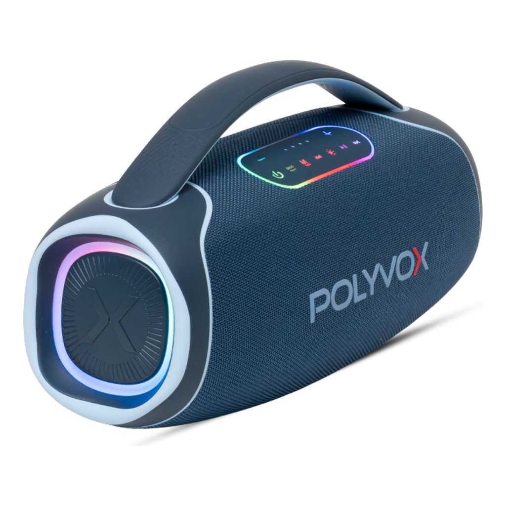 Caixa De Som Boombox Polyvox Xb-2 140w Rms Leds Bateria