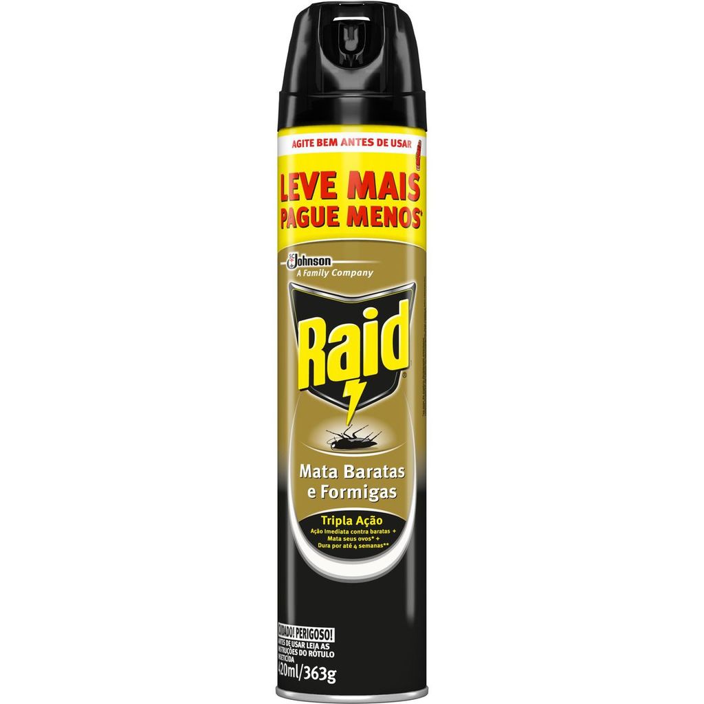 Inseticida Aerossol Raid Mata Barata 420ml em Oferta na Shopee