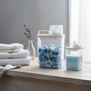 Dispenser Hermético Premium Organização Lavanderia E Cozinha em Oferta na Shopee