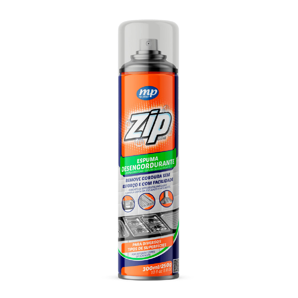 SPRAY ESPUMA DESENGORDURANTE ZIP 300ML MY PLACE AE2500030 em Oferta na Shopee