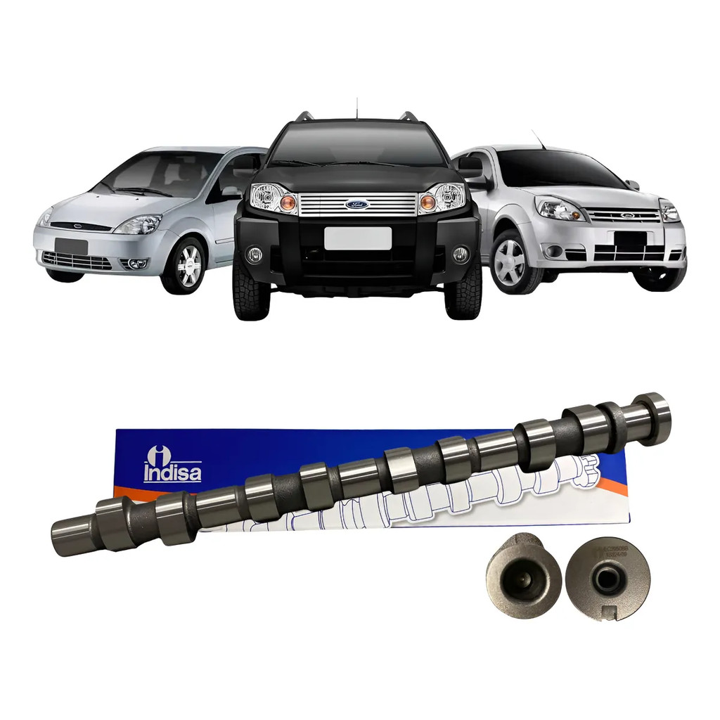 Eixo Comando INDISA para Ford Courier EcoSport Escort Fiesta Ka 1.6 8V ZETEC ROCAM Gasolina 1 via