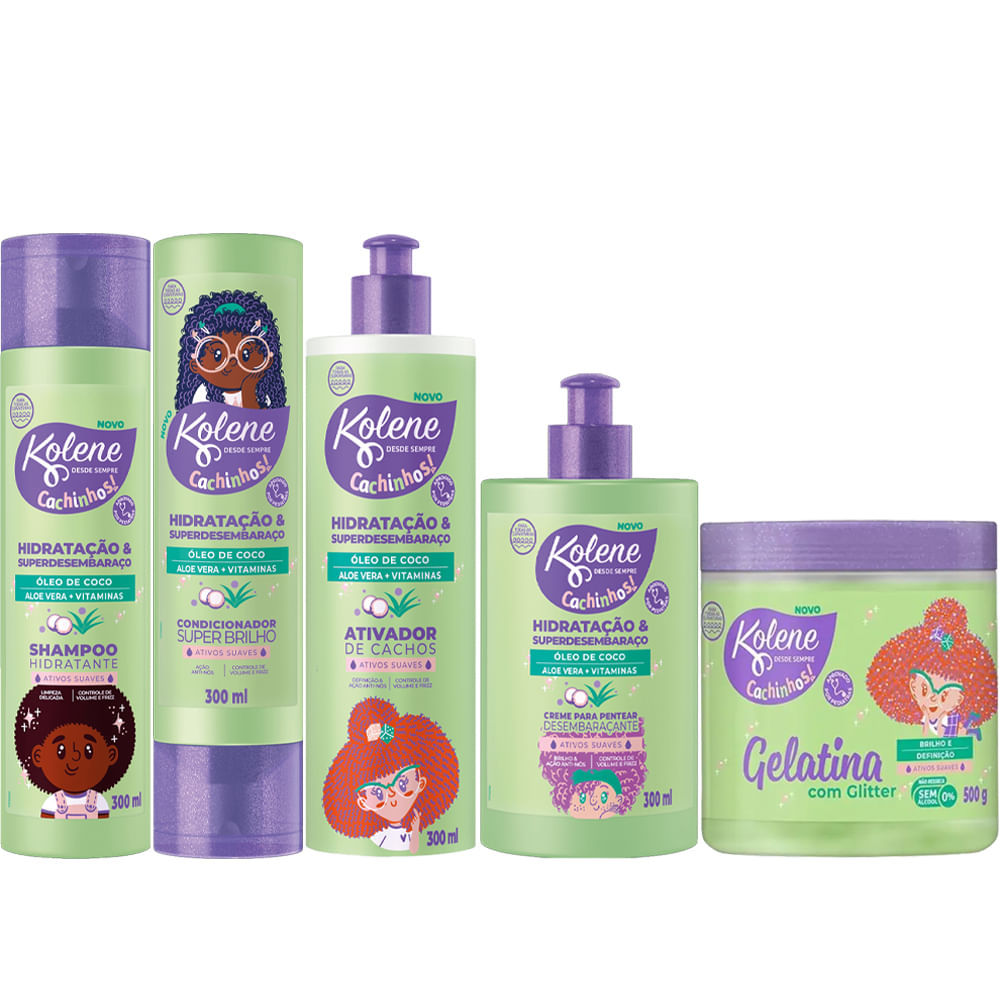 Kit Completo Kolene Cachinhos - 5 Produtos