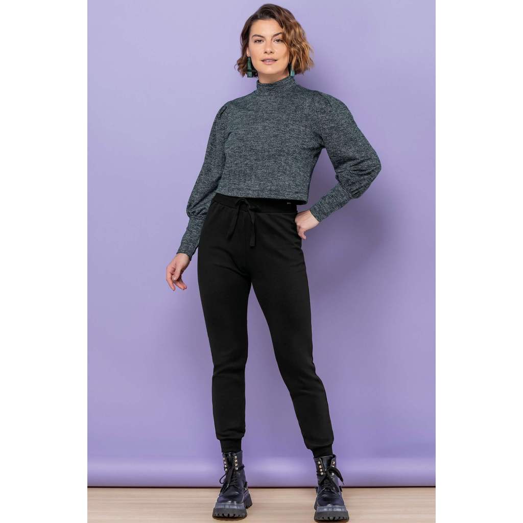 Calça Feminina Básica Marialícia Preto em Oferta na Shopee