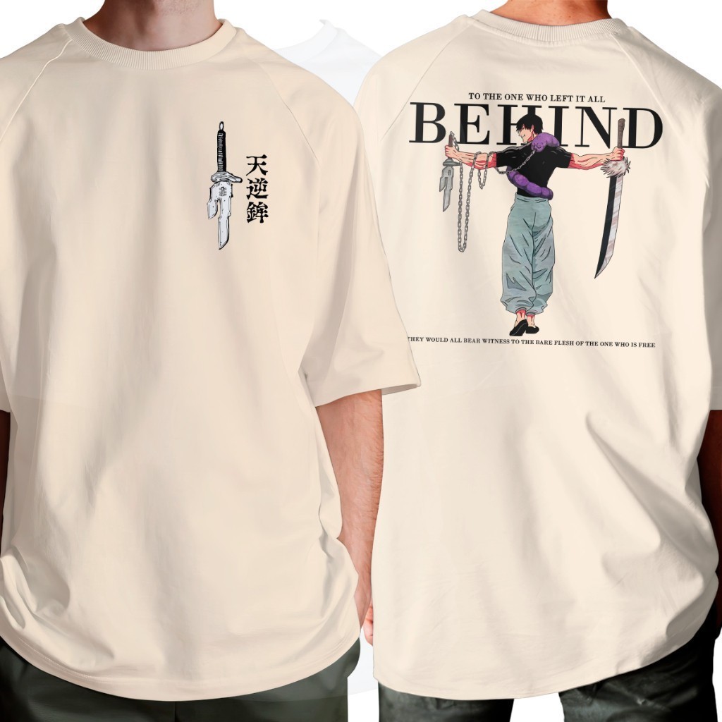 Camiseta  Oversized confortavel Camiseta Oversized Streetwear Anime Blusa Jujutsu Kaisen Toji Fushiguro Inverted Behind