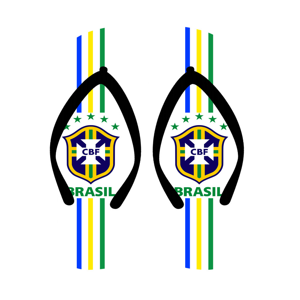Chinelo Adulto e Infantil Seleção Brasileira de Futebol HEXA 2026