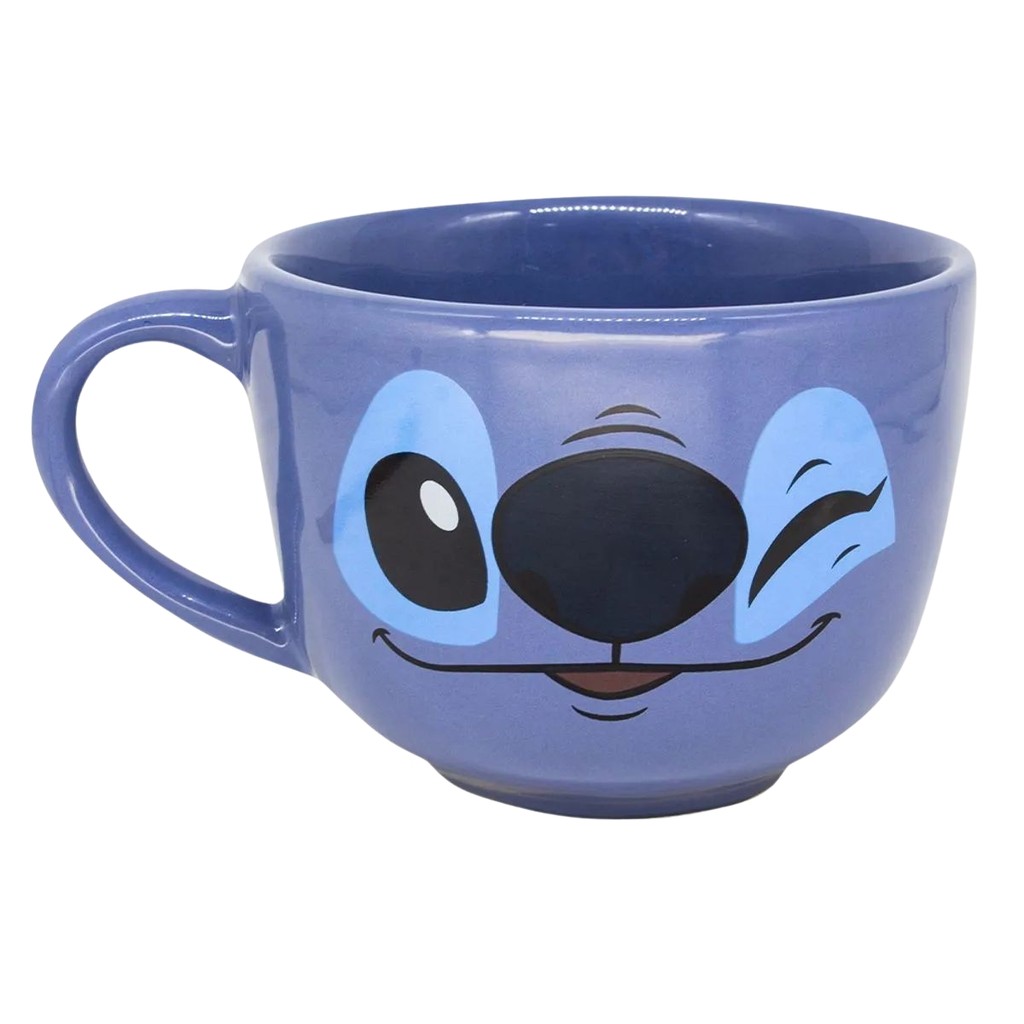 Caneca de Sopa Stitch 500ml em Cerâmica | Produto Oficial Licenciado Disney