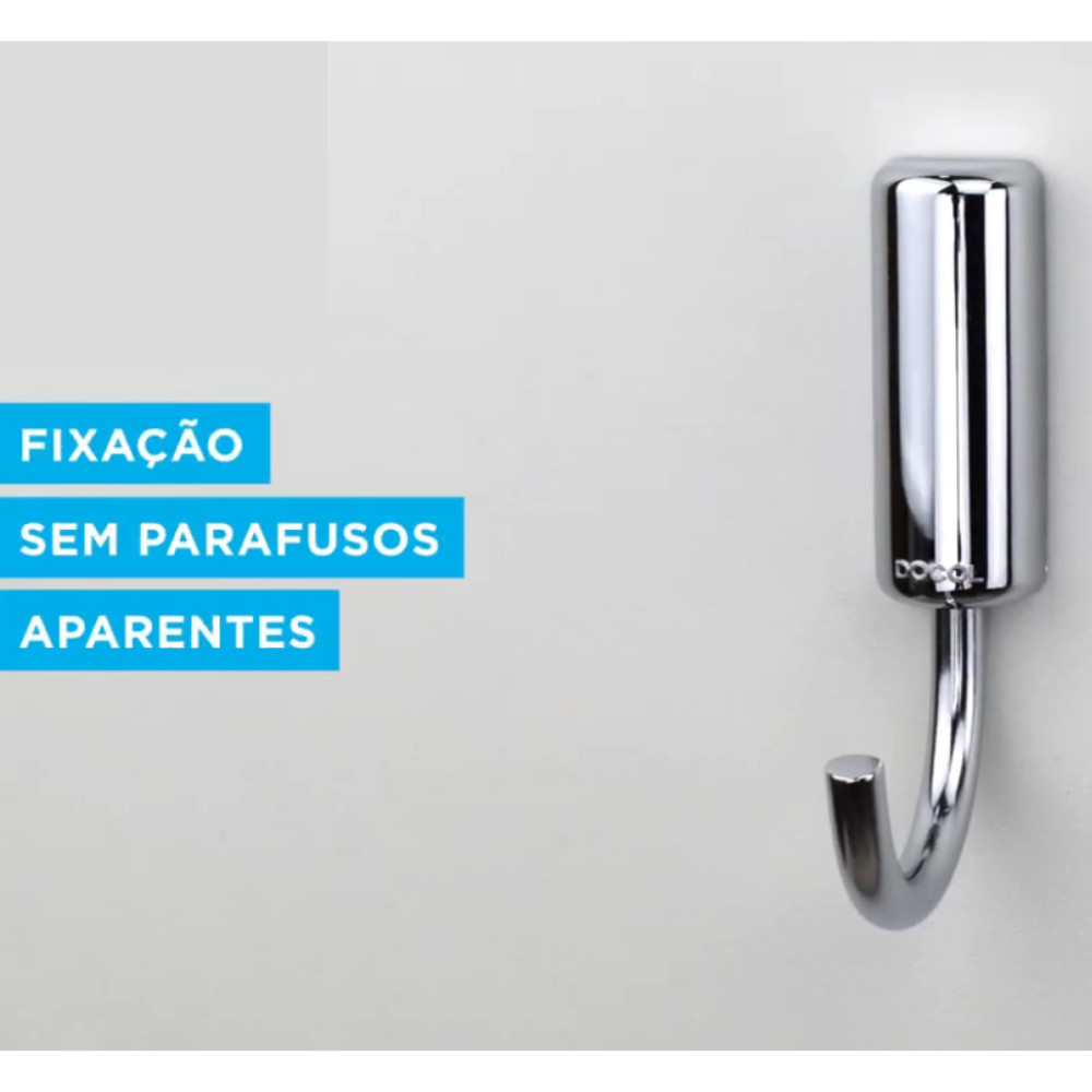 Cabide De Parede Para Banheiro Cromado Idea Docol — imagem 2 de 2