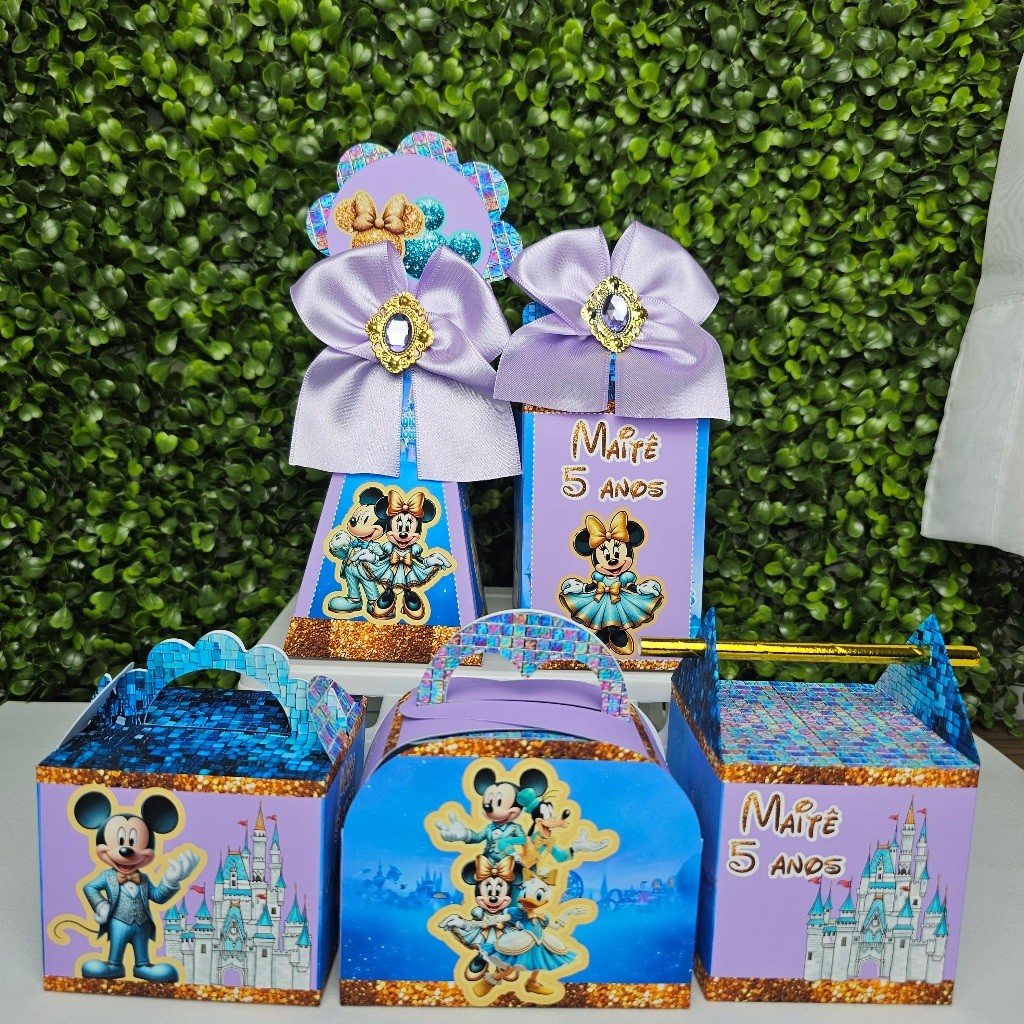 Kit Caixa Montada DISNEY 50 ANOS - Personalizados - Festa infantil - Aniversário - Lembrancinha