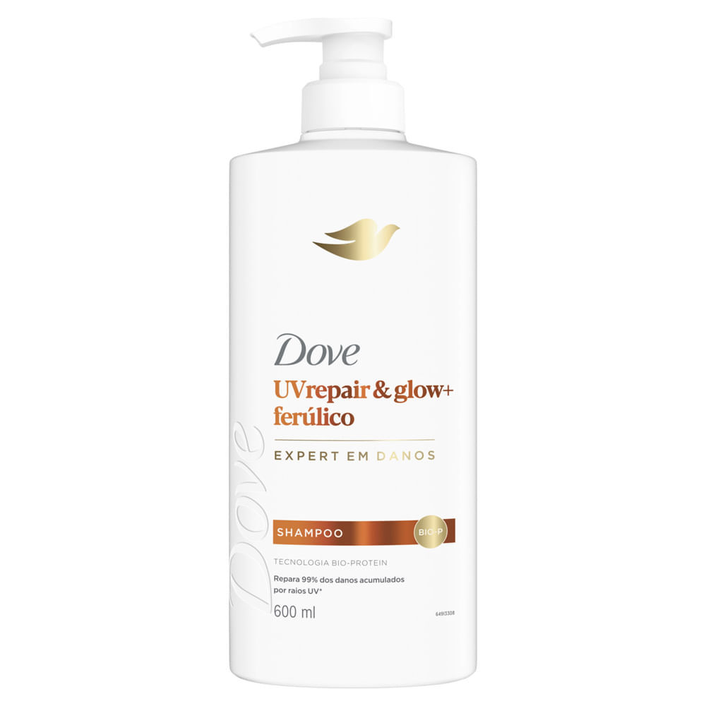 Shampoo Dove Uv Repair & Glow + Ferúlico 600ml em Oferta na Shopee