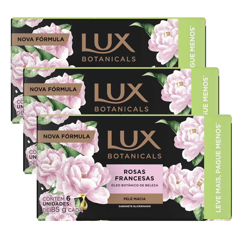 Kit Sabonete Em Barra Lux Botanicals Rosas Francesas - 18 Unidades 85g em Oferta na Shopee