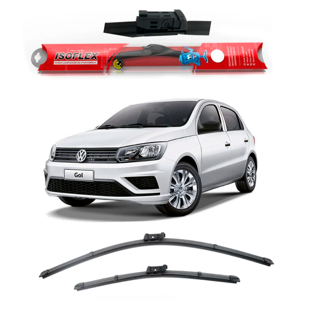 Par de Palhetas para Limpador de Parabrisa Dianteiro para Gol G6 2013 2014 2015 2016 em Oferta na Shopee