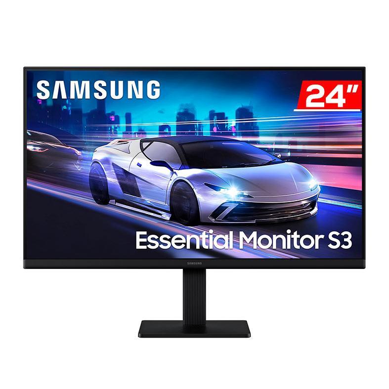 Monitor Samsung Essential S3, 24 Pol, IPS, FHD, 5ms, 120Hz, HDMI, LS24F320GALMZD em Oferta na Shopee