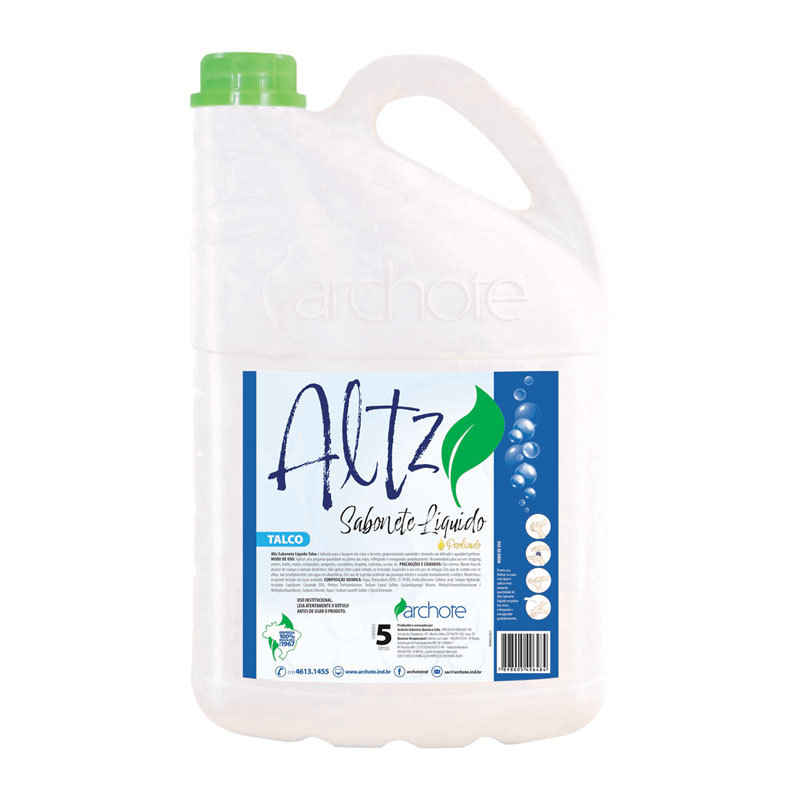Sabonete líquido perolizado Altz Talco 5 litros Archote em Oferta na Shopee