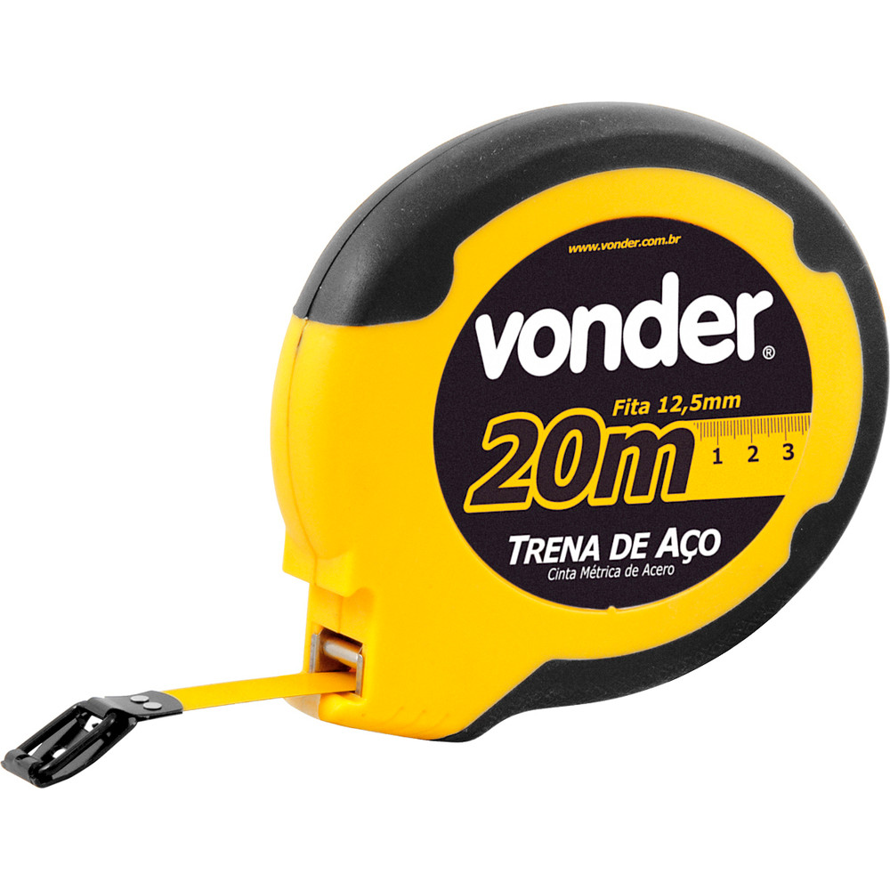 Trena aço 20mx12,5mm longa fechada ponta gancho - Vonder em Oferta na Shopee