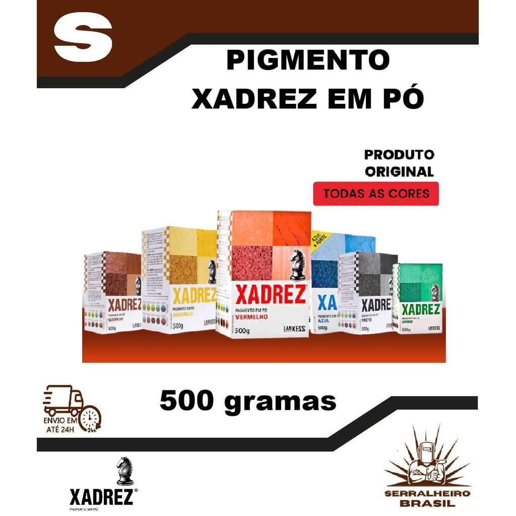Pigmento Xadrez  Em Pó Xadrez 500g Tintas e argamassas