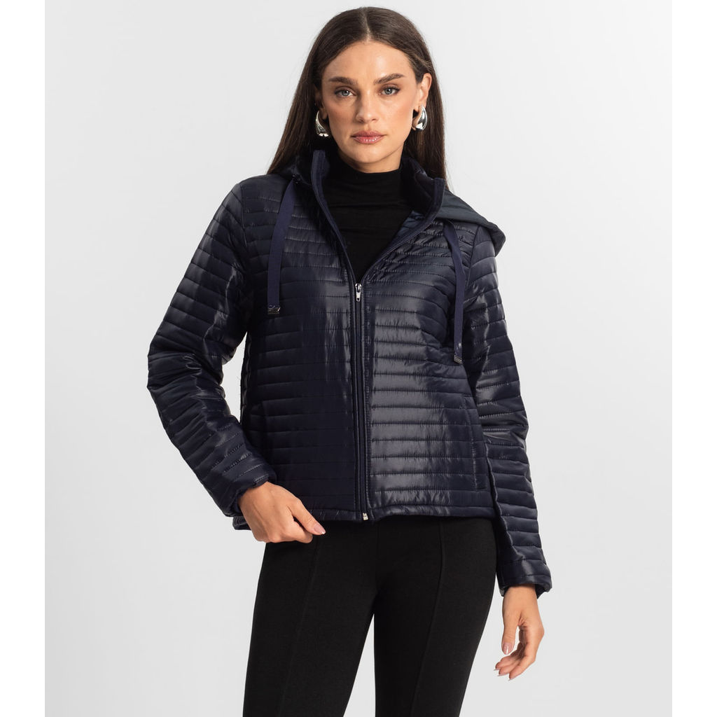 Jaqueta Feminina Com Capuz Endless Azul