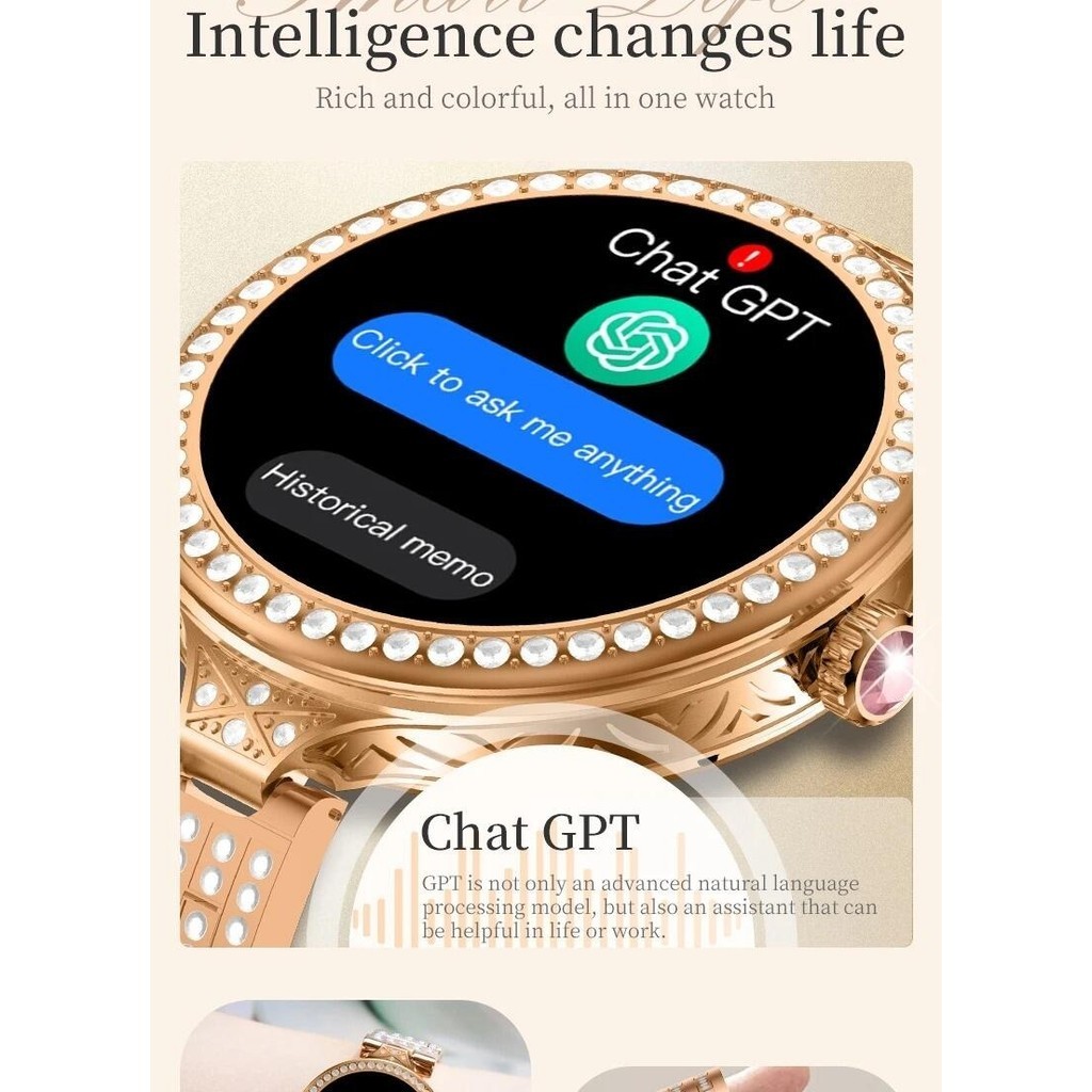 Smartwatch Hw16 Mini Fashion + Bracelete e Brincos Edição UN Nov